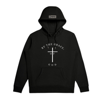 By The Grace - Black Hoodie - 100% Certified Organic Cotton (XS-3XL)