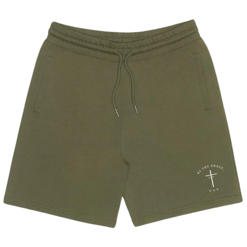 By The Grace - Sweatshorts w/back pocket - 100% Certified Organic Cotton (XS-2XL)